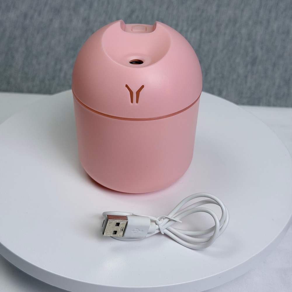 Little Y USB Colorful Humidifier Pink Portable Mini Cool Mist Night Light 250ML